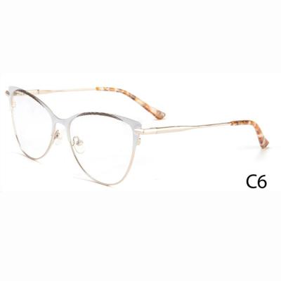 China Full-rim China Factory Custom Orange Logo Metal Full Rim Teal Rectangle No Prescription Glasses for sale