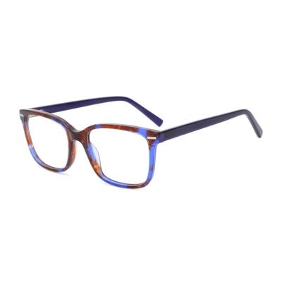 China Custom China Factory Logo Full-Rim Acetate Glass Frames Full Rim Optical Eyewear for sale