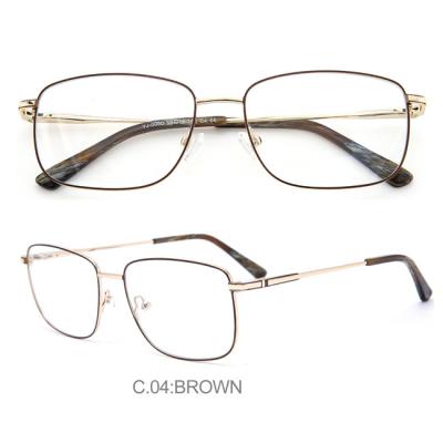 China Full-rim ready to ship classic square metal men's optical frame glasses for sale