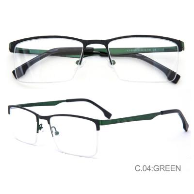 China Half-Rim Ready To Ship Cheap Classic Square Metal Men's Metal Optical Frames for sale