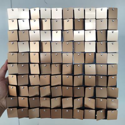 China UV Resistant Matte Gold Sequin Wall Decorative Shimmer Panel for sale