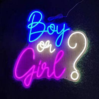 China 2021Drop shipping wall hanging shop decor silicone flex 360 tube light letters flex lamps sign boy or girl for sale