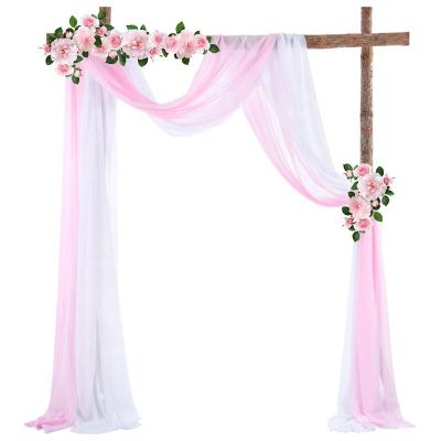 China Romantic and beautiful curtain in macrame wedding ceremony backdrop, drapery wedding wall decoration for sale