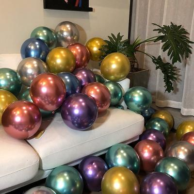 China 2021 High Quality Metal Latex Balloons Decoration Party&wedding Decoration Balloon Colorful Chime Chrome Metallic Balloons for sale