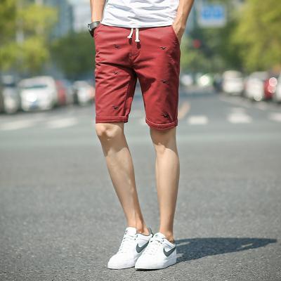 China 100%cotton embroidery smart men's high quality fashon color twill pants breathable shorts for sale