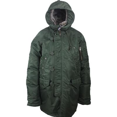 China Innovative Military Parka Thick Outdoor Winter Army Green Windproof Field Down Coat for sale