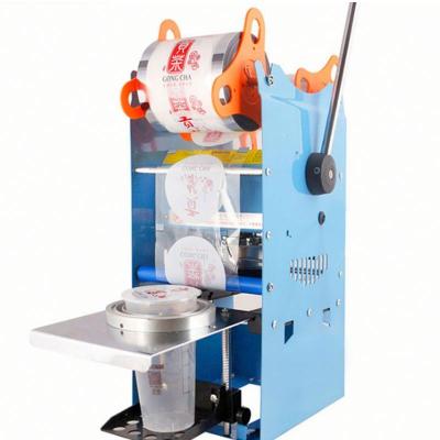 China Food Mini Bubble Boba tea yougurt pudding 115Mm pp Boba tea cup sealing machine Semi-automatic manual for sale