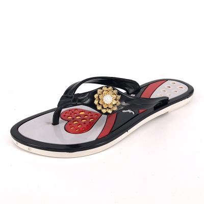 China CUSHIONING Customized Slippers For Women Low Heel Servo Sandals Print Flower Flip Flops Beach Slips Cheap Wholesale for sale