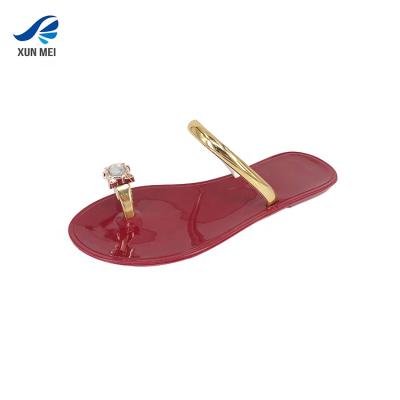 China Breathable Flip Flops Summer Women Crystal Diamond Bling Beach Slides Sandals Rhinestone Women Slippers Slip On Slipper for sale