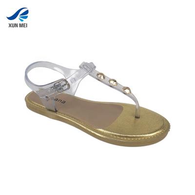 China Women's Gladiator Sandals Basic Slippers Flip Flops Beach Shoes Summer Women T Sandals Durable Stripe Flat Sandals for sale