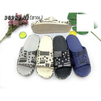 China CUSHIONING EVA Fashion Flat Slippers For Men Summer Beach Comfortable Slippers Indoor Outdoor Slippers for sale