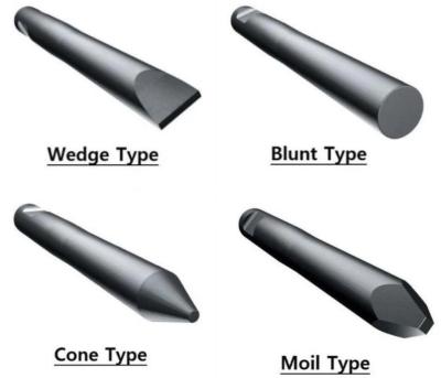 China OEM Hydraulic Rock Breaker Chisel 40mm-210mm Diameter for Mining for sale