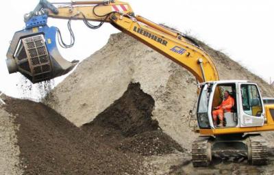 China CAT Komatsu Hitachi  Hyundai  Kobelco Excavator 20-24T Crusher Bucket for sale