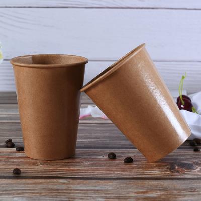 China Bio-degradable ZJPACK Hot Sale Biodegradable Custom Paper Cup Disposable Coffee Packaging with Lids Craft Paper Corrugated Paper Beverage for sale