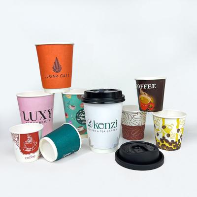 China Bio-degradable ZJPACK Hot Sales Biodegradable Disposable Coffee Paper Cup disposable 12oz quality paper coffee cups for sale