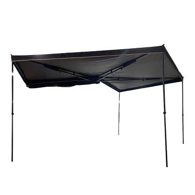 China Extended Type 270degree Hard Canvas Bracket 2.5m Oxford Radius Car Side Tent Car Side Tent for sale