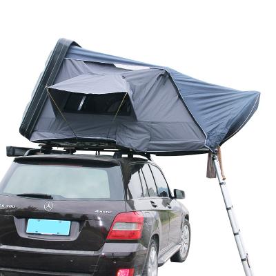 China Extended Type 2.1*2.1m Size Side Large Open Roof Tent Car Roof Top Tent ABS Top Shell In Ladder for sale