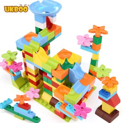 China Building Toy UKBOO Wholesale Exw Price H116 201pc Marble Run Race Toys Big Blocks Building Blocks for sale