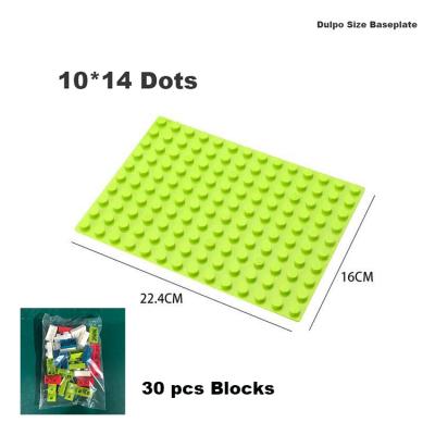 China DIY TOY Free Shipping UKBOO 10*14 Dots Big Block Baseplate with 30 Pcs Blocks for sale