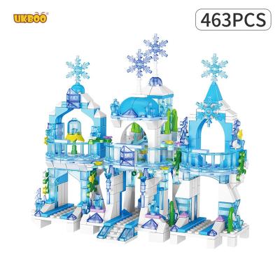 China Classic Kids Girlfriends Anna Elsa Model Kits Building Blocks Sets Toy Free Shipping Girl Castle Adele Village Ice Snow Bricks for sale