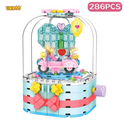 China Construction Toy Free Shipping UKBOO HQB000303 (286PCS magic love music box) for sale