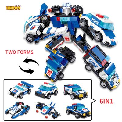 China Free Shipping BANG Army Building Block Toy UKBOO 541PCS 6in1 City Military Police Mech Car Helicopter Transformation Building Block for sale