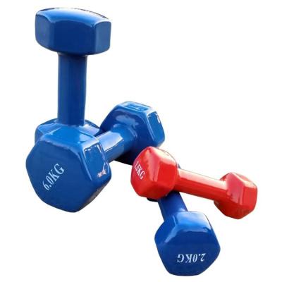 China More wear-resistant colorful women's dip-plastic dumbbells dumbbells/yoga dumbbells/aerobics dumbbells 20 pounds for sale