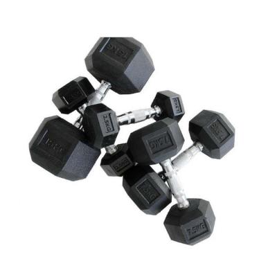 China More Wear Resistant Rubber Dumbells Hex Dumbbell Cast 3-50kg for sale