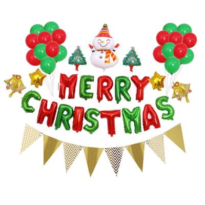 China Advertising Toy Hot Sale Merry Christmas Foil Balloons Set Home Decoration Party Balloons for sale