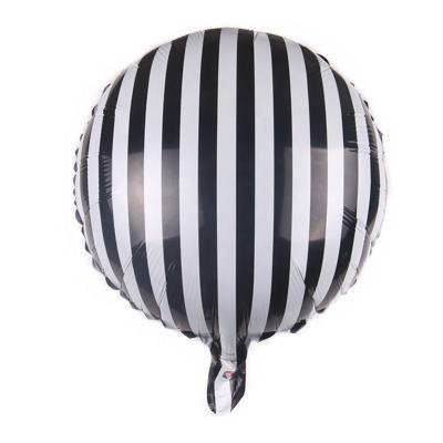 China New Arrival Recycled 18 Inch Round White And Black Color Inflatable Party Foil Balloon for sale