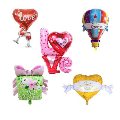 China Hot Sale Decoration Valentines Day Decoration Love Helium Wedding Foil Balloons for sale