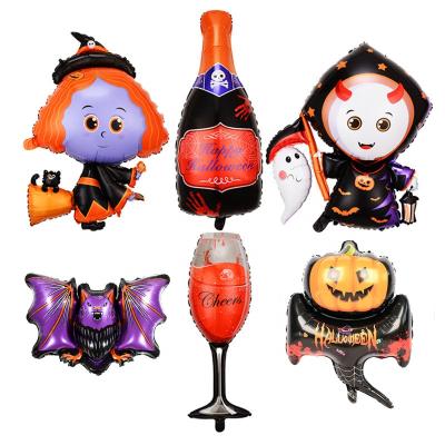 China Wholesale Decoration New Bottle Shape Decoration Happy Halloween Foil Balloon for sale