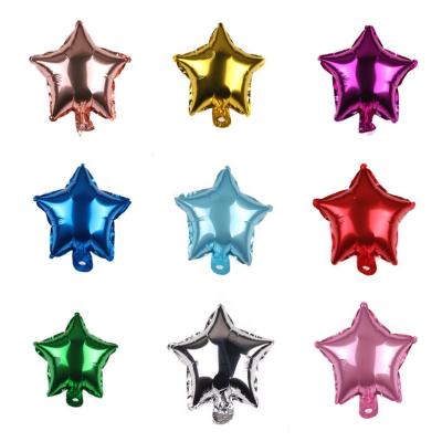 China Wholesale Recycled 10 Inch Size Star Shape Mylar Balloons For Birthday Decoration for sale