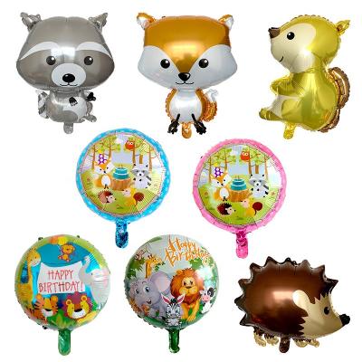 China 2022 Wholesale Toy Animal Happy Birthday Jungle Mylar Advertising Balloons for sale