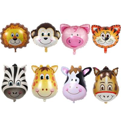 China Hot Selling Lion Shape Monkey Decoration Medium Size Mylar Head Foil Animal Balloon for sale