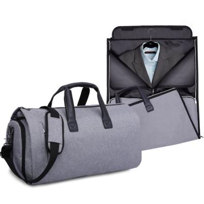 China Fashion Eco-Friendly Men 2 in 1 Portable Garment Bag Travel Storage Bag Duffle Business Suit and Jacket Bag for sale