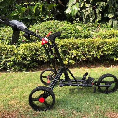 China Alloy& VolfGolf plastic foldable 3 wheel golf push cart, golf cart, three wheels swivel folding golf push cart for sale