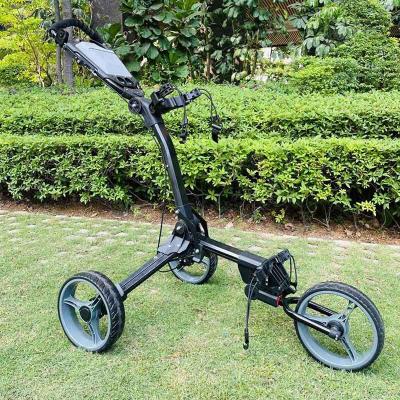 China Alloy& VolfGolf 3 Wheel Golf Push Cart Golf Trolley Plastic Quick Folding Foldable Golf Bag Car for sale