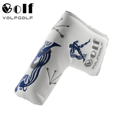 China White Constellation VG Golf Headcover Constellation Series-Aquarius Golf Putter Headcover for sale