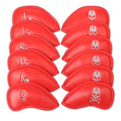 China VolfGolf Pirate Leather Red Leather Iron Headcovers for sale