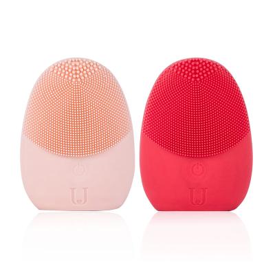 China Jordan&Judy Skin Deep Face Cleaning Machine ABS and Silicone Electric Facial Skin Scrubber Facial Brush Pore Remover Peeling Machine for sale