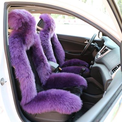 China New Type Comforable Hot Sale Faux Fur Car Seat Cover Front Auto Seat Cover Cushion Universal Fluffy Luxury for sale