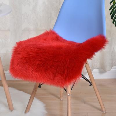 China Anti-static Cheap Factory Price Faux Fur Comfortable Soft Shaggy Chair Cushion Pillow for sale