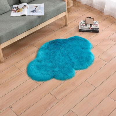 China Rectangle Anti-Slip Blankets Bedroom Factory Price Faux Fur Area Rugs And Rugs Shaggy Living Room for sale