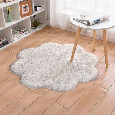 China Washable Commercial Modern Rectangle Rugs Most Popular Living Room Bedroom Faux Fur Shaggy Area Rugs for sale