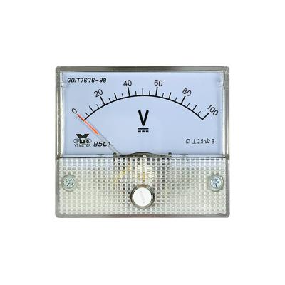 China Voltmeter Support Customized Indicator Mounted Instrument For DC Use With 85C1 100V , DC Size 56 * 64mm 85C1 for sale