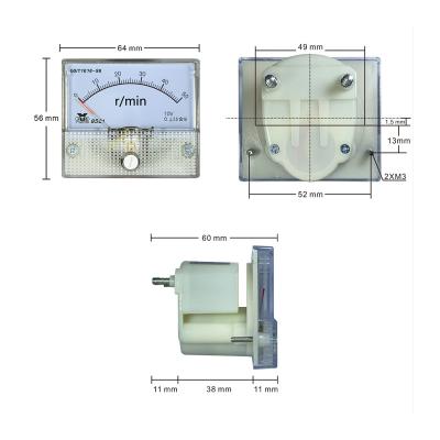 China Custom Tachometer RPM 85C1 200R/min 10V Input Size 56*64mm Rpm Speed ​​Measuring Instrument Support 85C1 for sale