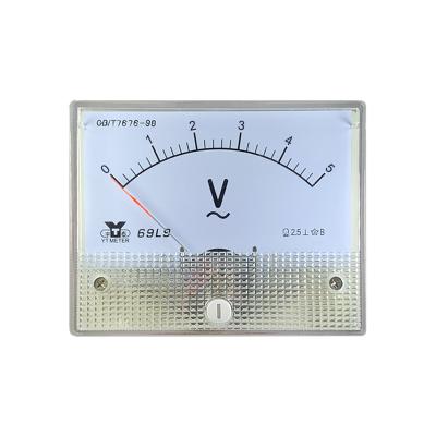 China 250v 300v 450v 500v 600v AC Indicator Voltmeter 64*80mm 69L9 AC Voltmeter 69L9 for sale