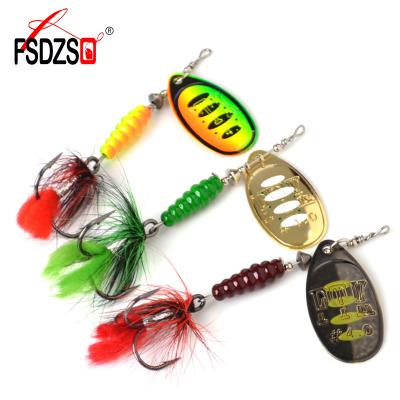 China High Quality Explosion Spinner Lure Brass Fishing Lures Sea Bass Fishing Bait Metal Spinner FTK-TB for sale