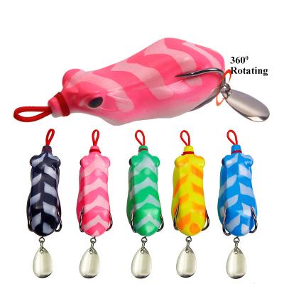 China Hot Sell Plastic Buzz Frog Plastic Lure 12g 6.5cm Snake Fishing Tackle Plastic Fishing Tackle Lead Lure for sale